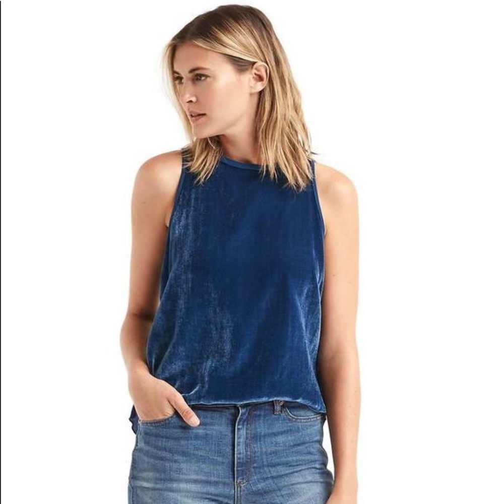 Like new Velvet Indigo Blue racer back swing tank